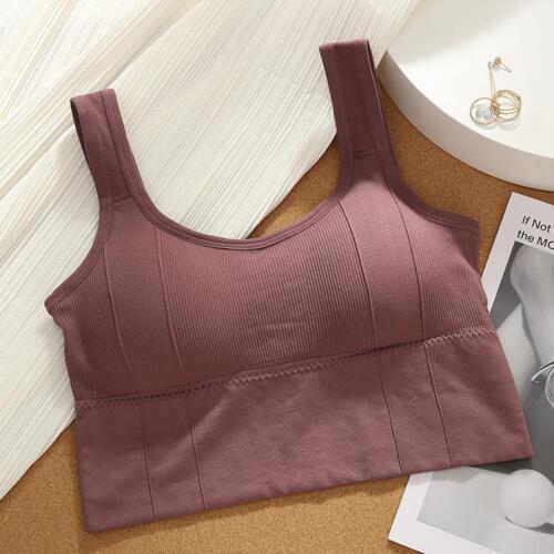 Women Workout Crop Tops High Impact Sports Bra for Yoga Gym Fitness Top Gym Work - Picture 26 of 33
