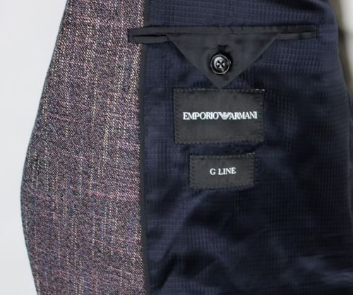 Emporio Armani Sport Coat 44 L Textured Purple Wool Viscose G Line Blazer New - Picture 2 of 10