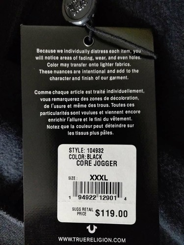 Pantalones de Sudadera True Religion Classic Joggers ""1888" Dorados S M XL 2XL 3XL - Imagen 40 de 100