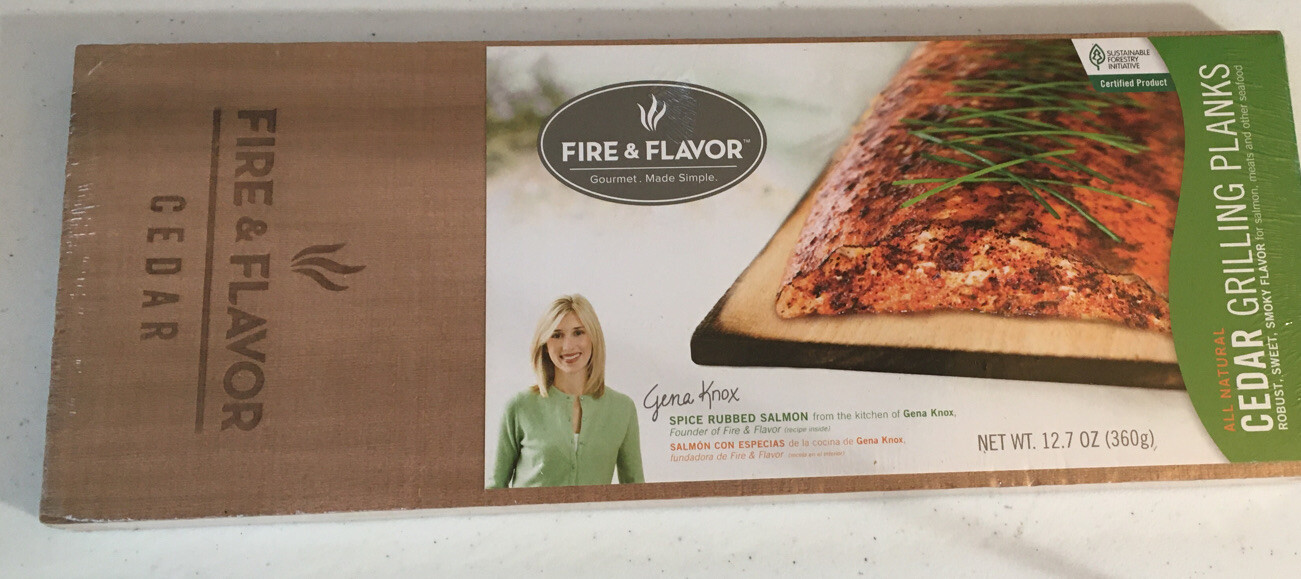 Fire & Flavor Grilling Co. Reusable Cedar Grilling Planks 2/Pack eBay