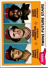 1981 Topps #328 Twins Future Stars (Dave Engle / Greg Johnston / Gary Ward) *NMM