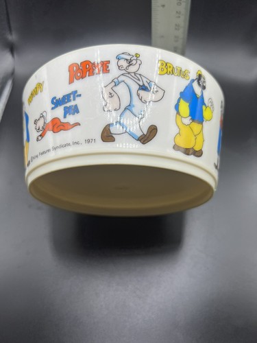 Vintage 1971 Popeye 2 Cereal Bowls, Fork & Spoon  DEKA Plastic Inc.  USA   RARE! - Picture 4 of 10