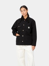 Women's Carharrt W Og Michigan Coat Dearborn Canvas Cotton Black Size Medium