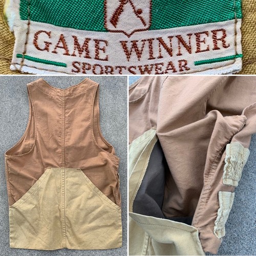 vintage Game Winner Sportswear hunting vest style 233 size SM - Picture 5 of 12