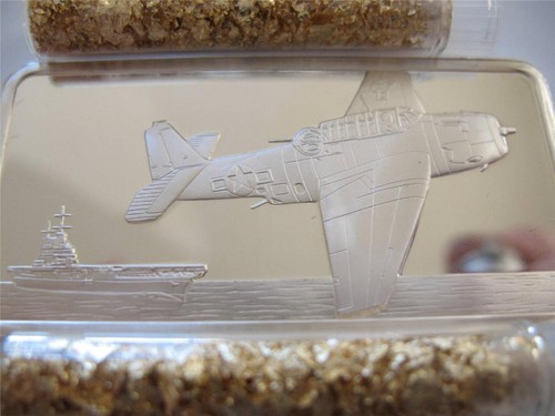 1-OZ.925 SILBER LUFT & SPACE BAR, 2285 GEPRÄGT (WWWII GRUMMAN TBF AVENGER) + GOLD - Bild 2 von 11