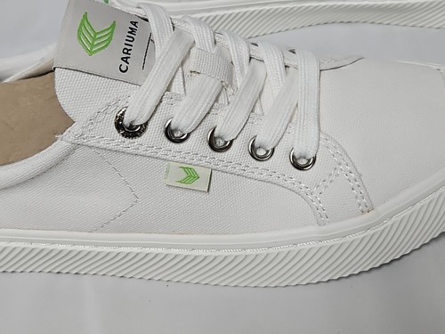 Cariuma Oca Low White Canvas Sneakers Shoes Comfort Lace Up Womens Sz 7 Mens 5.5 - Picture 8 of 16