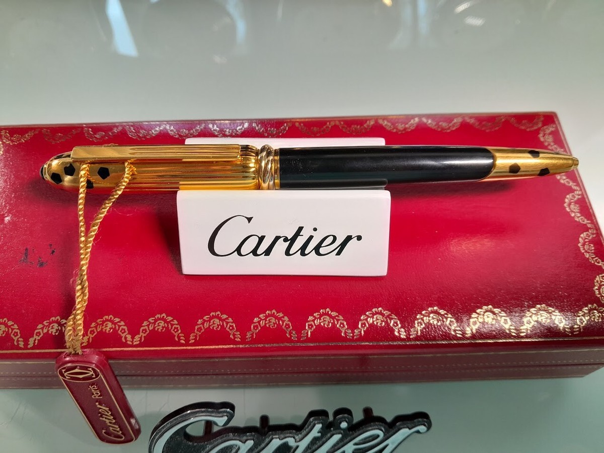 Cartier Panthère Laque black Pen (1993) Ball Point Blue Ink