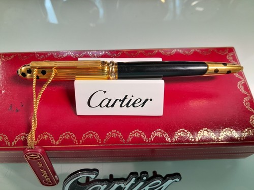 *** Penna Cartier Panthère Laque nera (1993) inchiostro blu a sfera *** - Foto 9 di 11