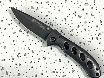 SMITH & WESSON Oasis SW421 Stone Washed Aluminium Handle Folding KNIFE