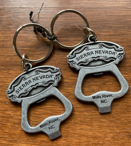 2X Sierra Nevada Brewing Co. Keychain Bottle Opener Chico Ca. Mills River NC - Picture 1 of 2