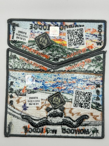 OA Lodge 243 Mowogo Northeast Georgia Council 2018 NOAC 2-pc Set Grey Border - Picture 2 of 2