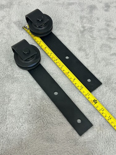 SMART STANDARD Barn Door Rollers Set Black - Pre-Owned Smooth Glide Hardware - Picture 2 of 5