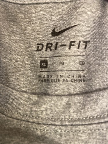 Nike Shirt Boys XL Long Sleeve Casual Crew Neck Lightweight Gray Tee Dri-Fit - Picture 3 of 5