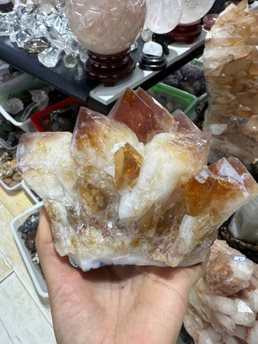 7.72LB Natural Quartz citrine Cluster Mineral Specimen healing gift - Picture 5 of 19