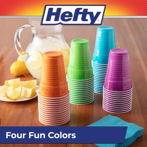 Hefty Party Disposable Plastic Cups in Assorted Colors - 16 Ounce, 100 Count - Picture 6 of 7
