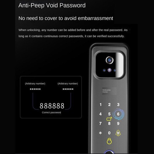 Smart Door Lock 3D Face Recognition Camera FingerPrint Password Security Lock.US - Picture 12 of 13