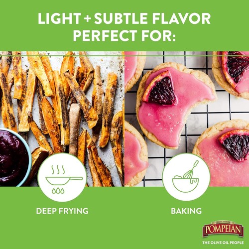 Pompeian 100% Grapeseed Oil, Light & Subtle Flavor for High-Heat Cooking 68oz... - Picture 4 of 6