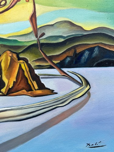 Salvador Dali (Handmade) Oil On Canvas Painting Signed and Stamped 20 x 28 in. - Picture 5 of 9
