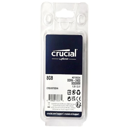 LOT OF 10 Crucial 8GB 1Rx8 PC4-2400T DDR4 SODIMM Laptop Memory RAM CT8G4SFS824A