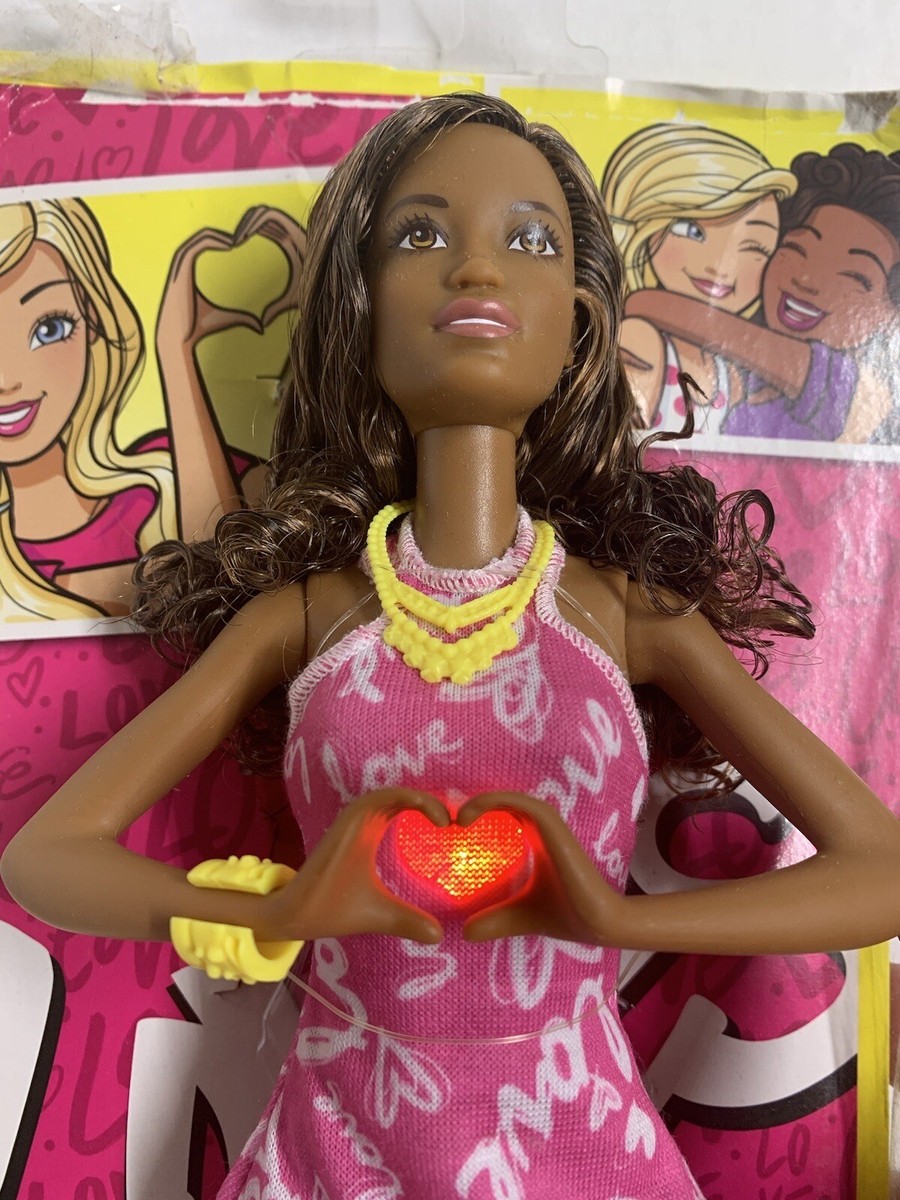 Barbie Doll Nikki Light Up Heart Attached to back of Box