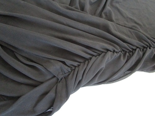 gonna donna prettylittlething lati arroccati nero pannello rete nuova taglia 12 - Foto 6 di 9