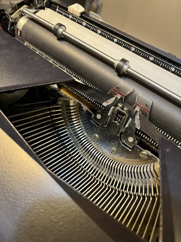 Vintage Sears Presidential 12 Portable Typewriter with Case Old Business Paper - Picture 6 of 12