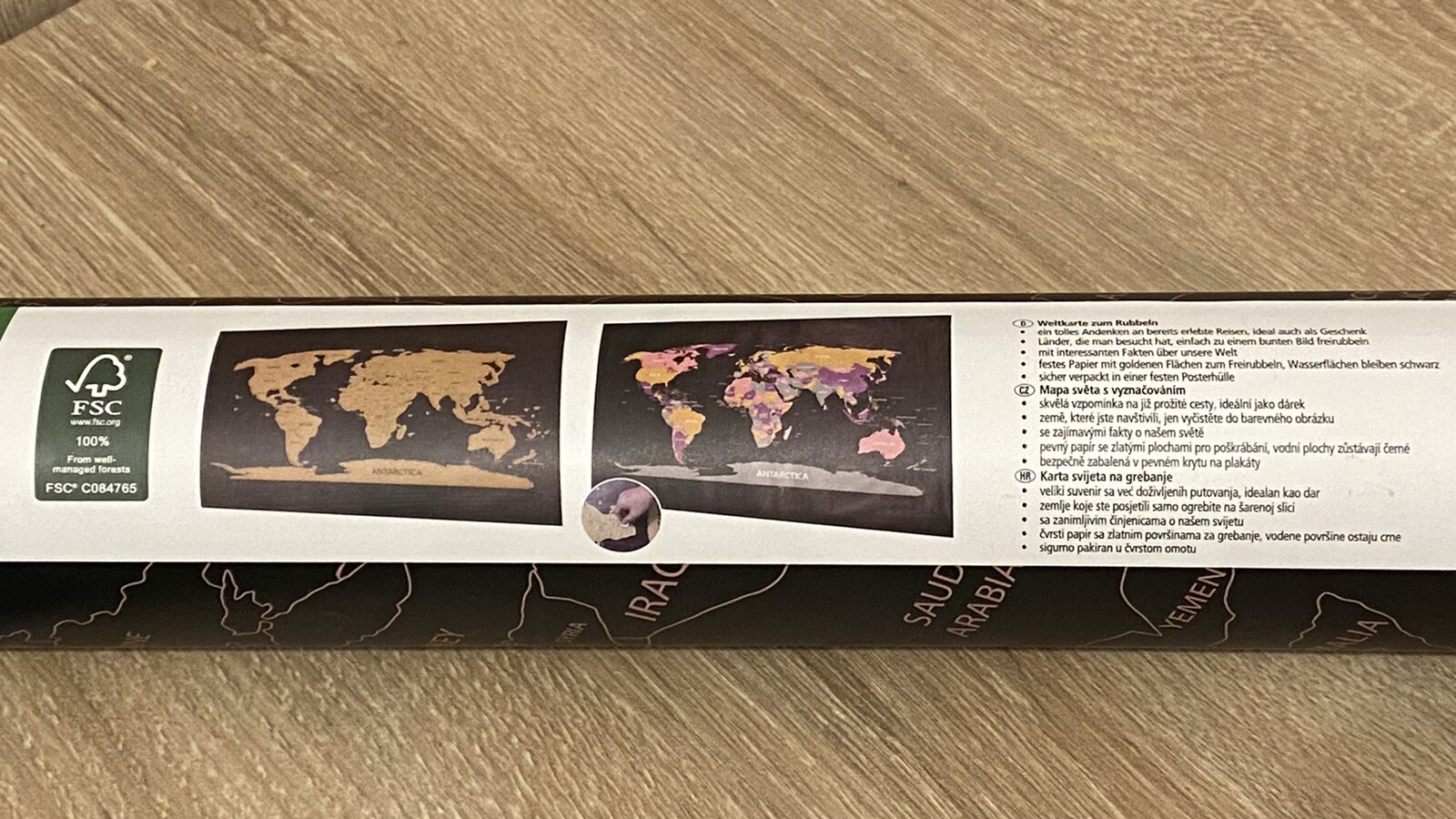 Rubbel Weltkarte Scratch Off World Map Poster XXL Landkarte 61 x 91,5 cm