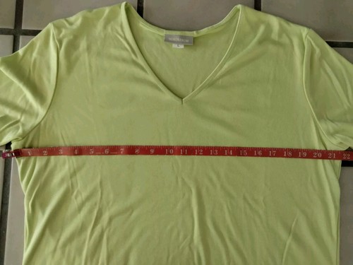 Nordstrom Damen L weiches T-Shirt Style Oberteil Kurzarm V-Ausschnitt  - Bild 6 von 6