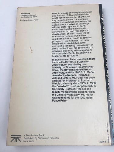 R Buckminster Fuller Operating Manual Spaceship Earth Southern Illinois SIU 1969 - Picture 8 of 8