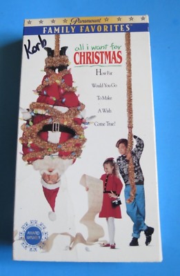 ALL I WANT FOR CHRISTMAS ~VHS, 1992 LAUREN BACALL SLIPSLEEVE - Main Image