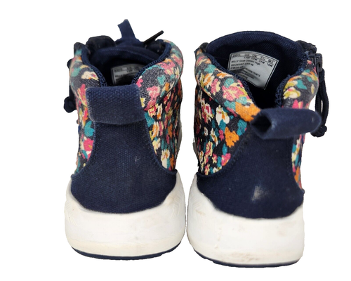 Navy Floral BILLY Goat Classic High Top AFO- Friendly Shoes Girls Size 13 - Picture 7 of 17