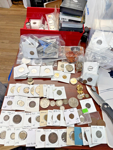 Coin Lot, Silver, Bullion, Foreign, Mint Rolls, Mint Sets, wheat BENCHMADE