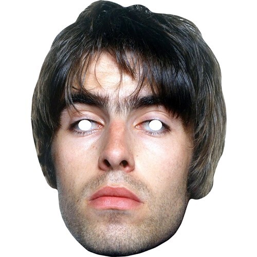 Maschera viso Liam Gallagher Young Celebrity Card - pronta all'uso - abito fantasia - Foto 1 di 3