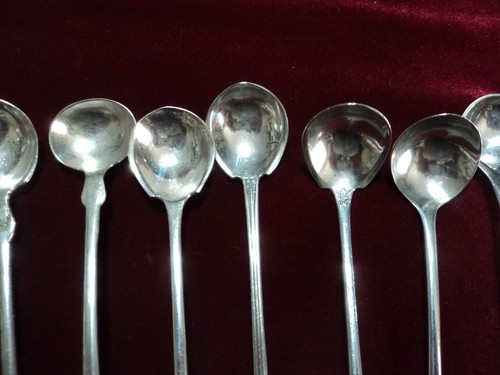 Silverplate Flatware Lot of 19 Antique Victorian Mustard Spoons - Picture 7 of 9