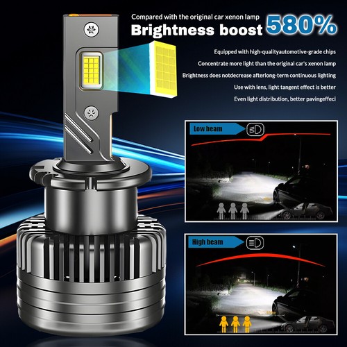 Pair D2S D2R LED Headlight Bulb HID Xenon 6000K Conversion Kit Super White - Picture 6 of 11