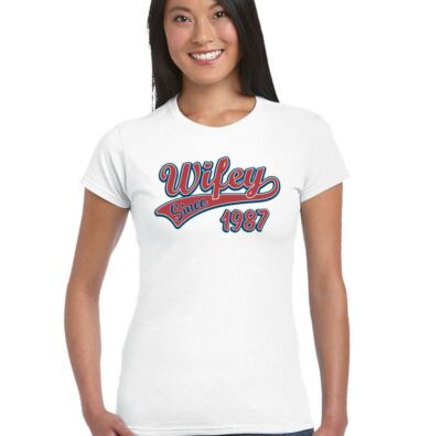 Wifey Since 1987 T-Shirt Damen lustig Hochzeitstag Frau Valentinstag