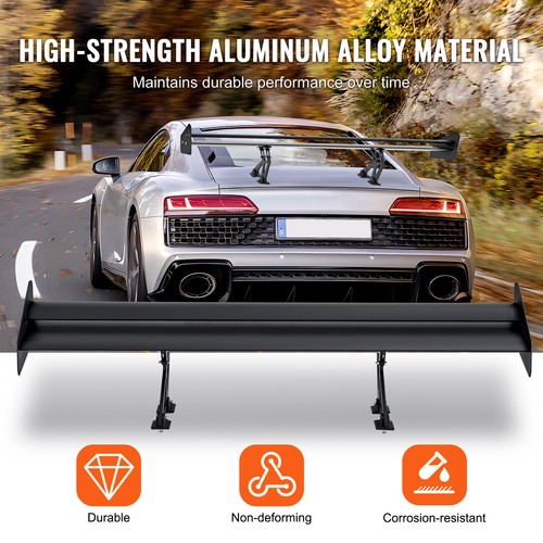 VEVOR Universal Rear Spoiler GT Style Adjustable Trunk Wing Car Racing 53.1'' - Picture 3 of 12