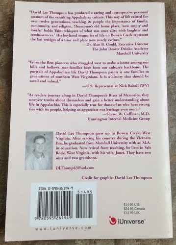 RIVER OF MEMORIES AN APPALACHIAN BOYHOOD BY DAVID LEE THOMPSON BOOK WV 2002 - Bild 2 von 3