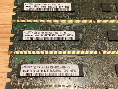 Samsung 5GB Kit (5x1GB) PC2-6400U DDR2 1.5V Non-ECC DIMM RAM - Picture 2 of 3