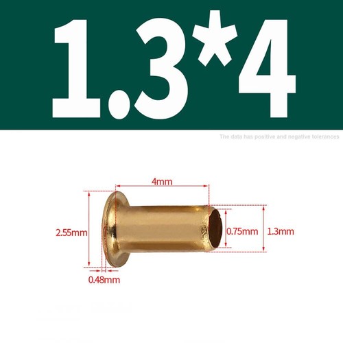 M0.9 - M6 Brass Hollow Rivets Crimped Rivet Copper Eyelets Tubular Rivets - Picture 13 of 79