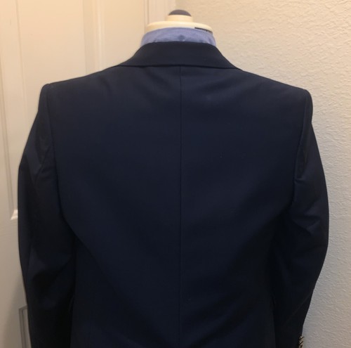 Chaps Boys Navy Blazer Size 12R Suit Jacket Youth Brass Buttons - Picture 9 of 12