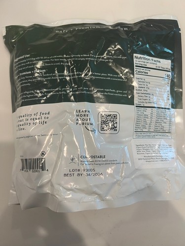 Purium Power Shake Nourishing Greens Apple Berry 15 Servings Exp 4/2026 NEW! - Picture 2 of 2