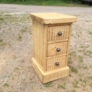 New Handmade Rustic Plank Solid Pine 3 Drawer Bedside Cabinet Ebay Image Is Loading New Handmade Rustic Plank Solid Pine 3 Drawer