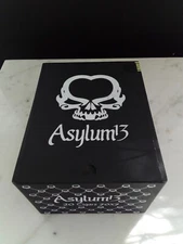 Asylum 13 70 x 7 Empty Wood Cigar Box 7.5" x 6" x 5" Black Red Skulls