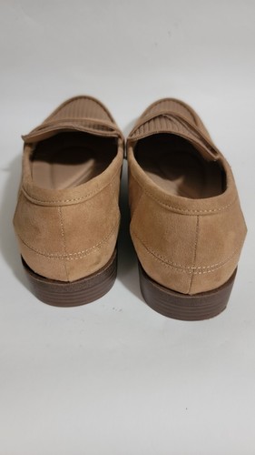 JustFab Eleanora classic loafer Tan/beige Womens Loafers Size 8.5 Slip On Shoes - Picture 6 of 9