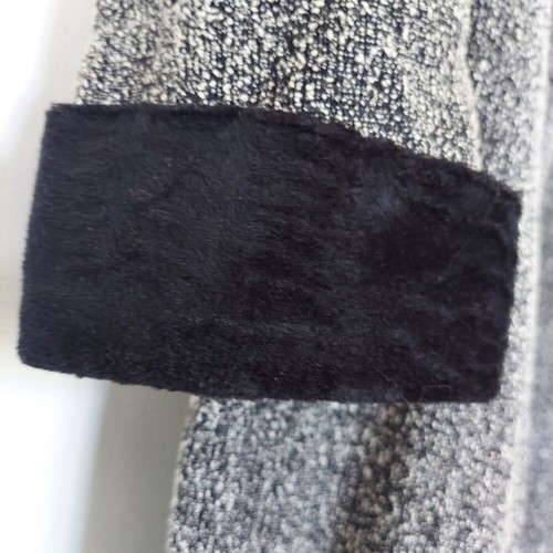 Vintage Übermantel Long Jacke 14P Trench Tweed Noppen grau schwarz Fellbesatz Winter - Bild 9 von 10