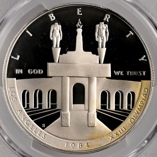 1984-S $1 OLYMPIC PROOF SILVER DOLLAR (XXIII OLYMPIAD) PCGS PR69 DCAM #49031745 - Picture 2 of 4