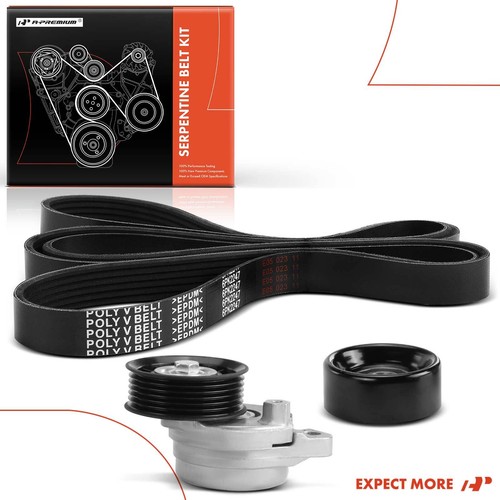 3Pcs Serpentine Belt Drive Component Kit for Mazda 6 2003 2004 2005 L4 2.3L DOHC - Picture 9 of 11