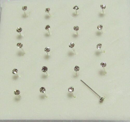 Piercing naso nasini brillantino punto luce asta pieghevole argento orecchino - Foto 1 di 2