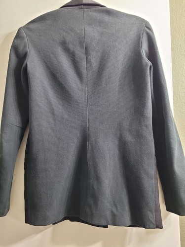 Elizabeth and James Womens Button Closure Blazer Jacket Black Cotton Size 2 - Picture 3 of 5